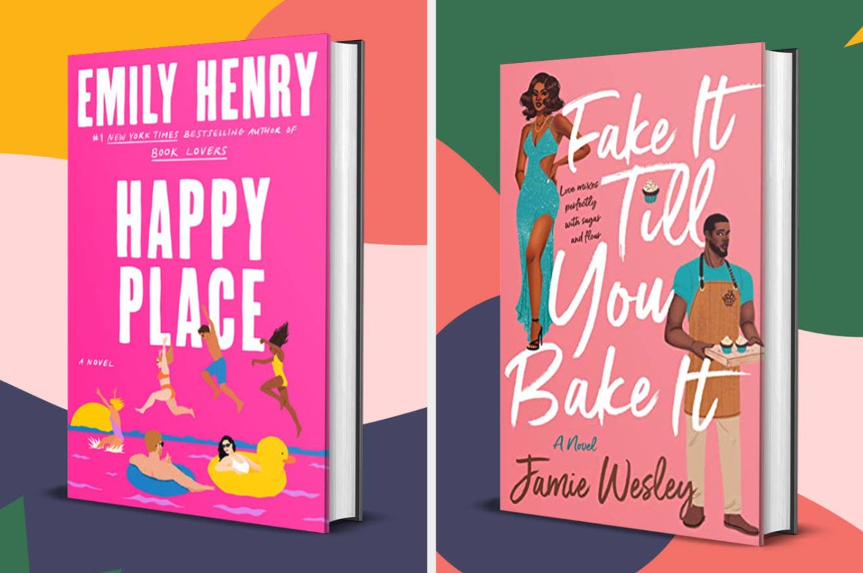 Side by side cover art images for books
