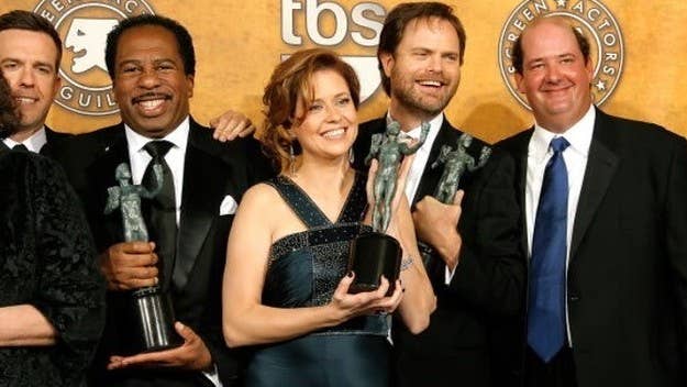 Steve Carell wasn't on the scene, but nearly a dozen other 'Office' stars were. What exactly is going on here?