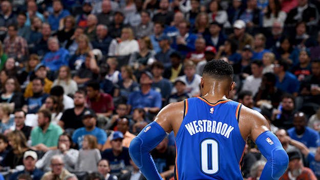 Russell Westbrook tried to negotiate for some pizza before Sunday's game against the Suns. "I actually came out on the very low end of the trade," he recalled.