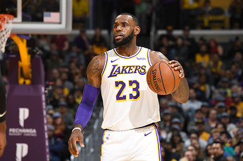 LeBron James #23 of the Los Angeles Lakers.