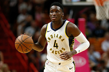 Victor Oladipo #4 of the Indiana Pacers.