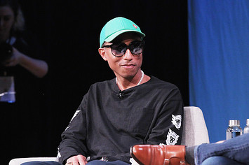 Pharrell Williams speaks onstage for Pharrell Williams.