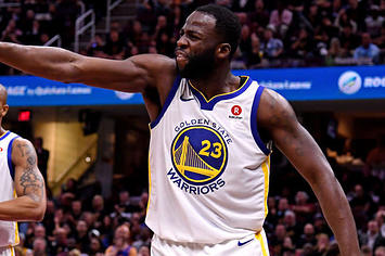 Draymond Green reacts during a play in Game 4 of the 2018 Finals.
