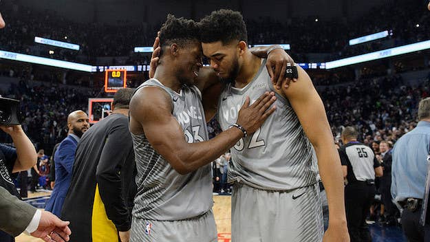 KAT and Andrew Wiggins are singing the praises of their departed teammate.