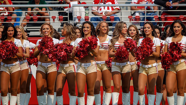 The Gold Rush cheerleaders performed - San Francisco 49ers