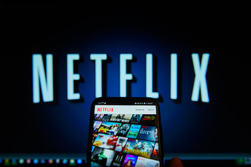 Netflix app is seen on an android mobile phone.
