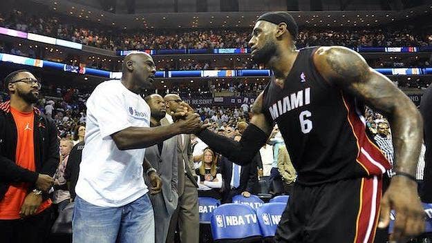 On Sunday, Michael Jordan appeared to be setting the stage for a 1-on-1 battle against LeBron James, but then the commercial came to a conclusion.