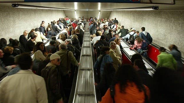 Visiting fans of Champions League team CSKA Moscow were injured when an escalator malfunctioned in Rome.