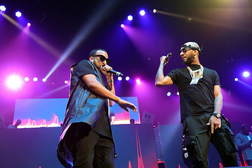 French Montana and Swizz Beatz performing in Brooklyn