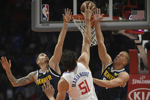 NBA giant Boban Marjanovic breaks rim with ridiculous no jump dunk