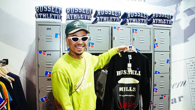 L.A.-based designer and founder of Rhude Rhuigi Villaseñor breaks down his new collab with iconic athletics brand, Russell Athletic, which debuted at ComplexCon 2018.