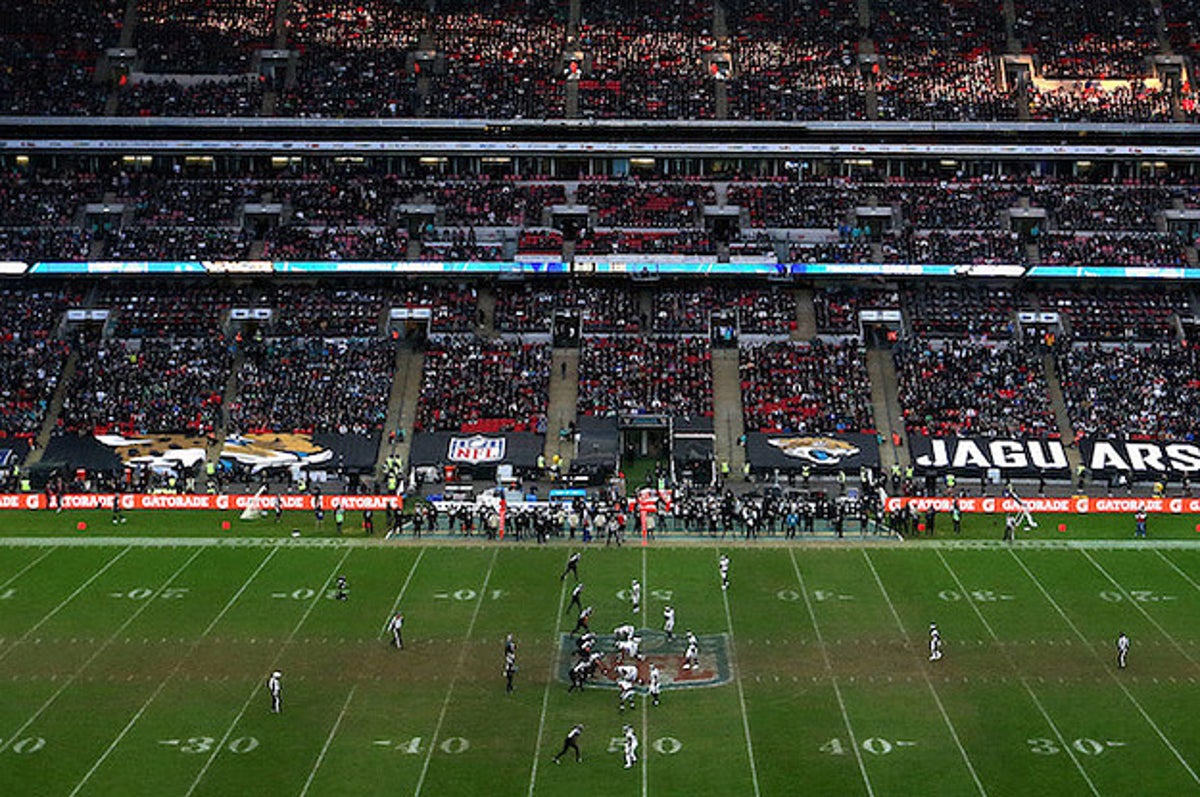 London, UK. 28 October 2018. Philadelphia Eagles at Jacksonville Jaguars  NFL game at Wembley Stadium, the