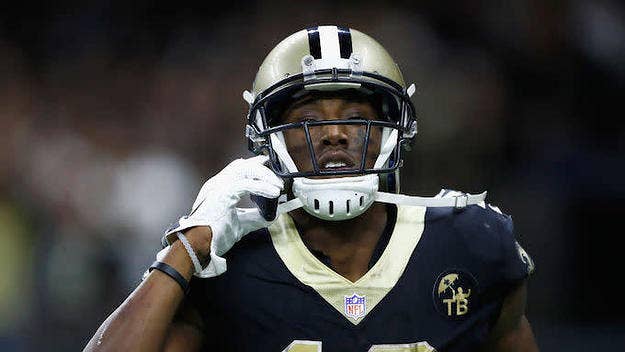 Michael Thomas channeled former Saints receiver Joe Horn when he broke out the cell phone touchdown celebration.  