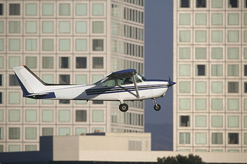 Cessna airplane in flight
