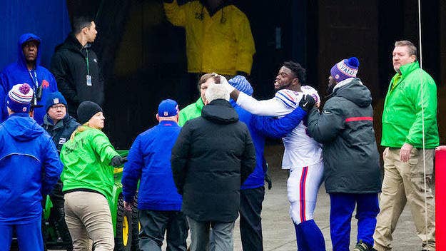 Leonard Fournette and Shaq Lawson were ejected in the third quarter of Sunday's Bills/Jaguars game for swinging at one another during a sideline altercation.