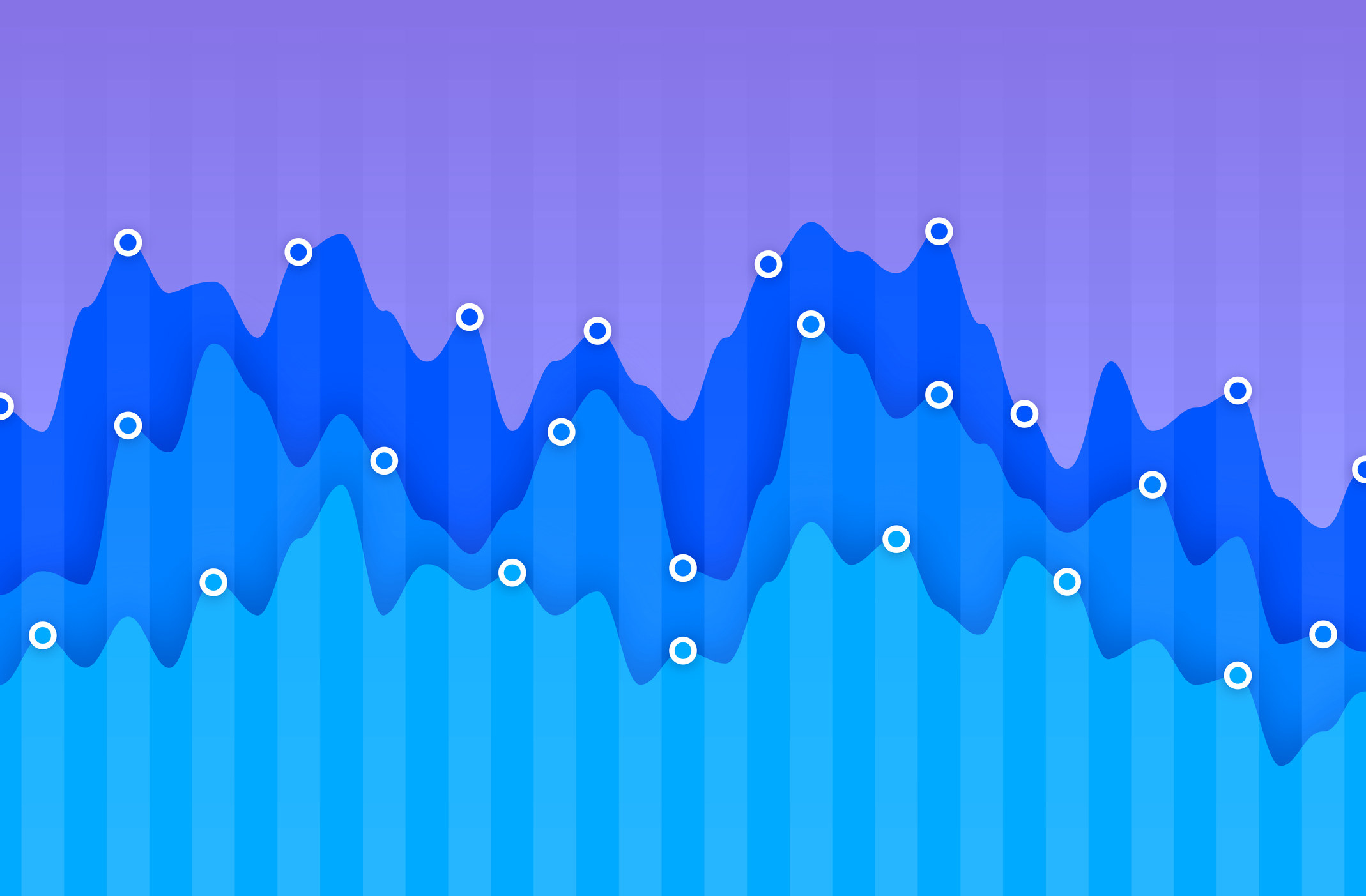 Abstract lines create an overlapping chart