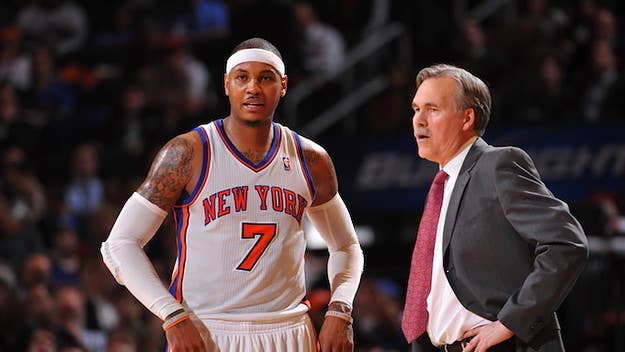 When asked on media day about Melo's spot with the Rockets, his former Knicks coach wouldn't confirm a starting slot. 