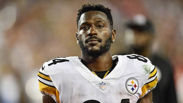 According to a lawsuit, Antonio Brown started lobbing furniture off his 14-story balcony and nearly hit a toddler below. Now the boy's father is suing.
