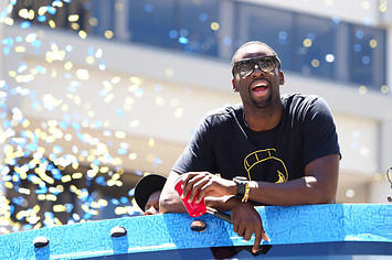Draymond Green during the 2018 Warriors victory parade