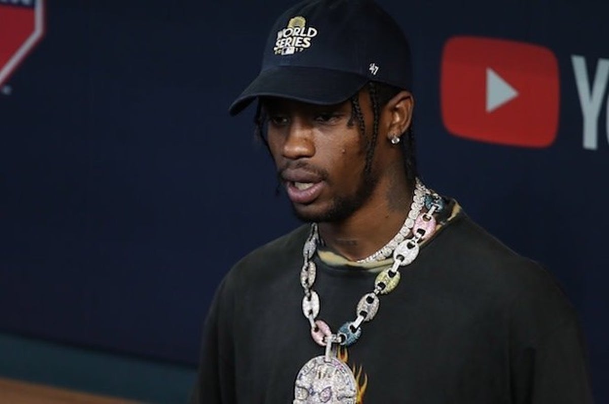 Trav at James Harden's charity softball game today. Photo by me 📸 :  r/travisscott