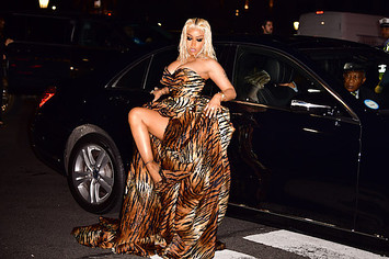 Nicki Minaj arrives to Harper's BAZAAR ICONS.
