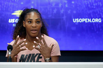 Serena Williams at the press conference following the US Open.