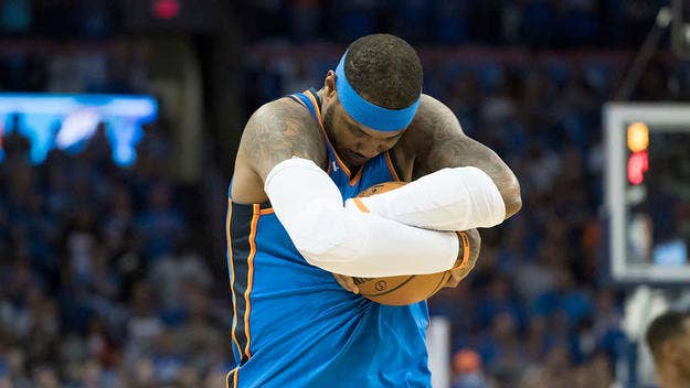 Carmelo Anthony did not have a season befitting a star in 2017-18. His lone run with the Oklahoma City Thunder was tumultuous. He averaged career-worsts of 16.2 points and 1.3 assists per game.