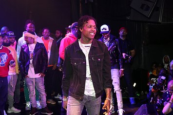 Lil Durk performs at Pretty Lou's Charity Concert at Irving Plaza on April 17, 2018 in New York City
