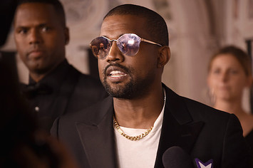 Kanye West attends the Ralph Lauren 50th Anniversary event at Bethesda Terrace.