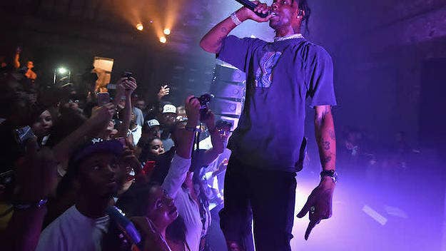 La Flame surprised NBA 2K fans on Wednesday night at the Greenpoint Terminal Warehouse in Brooklyn. He performed cuts from his new album 'ASTROWORLD.'