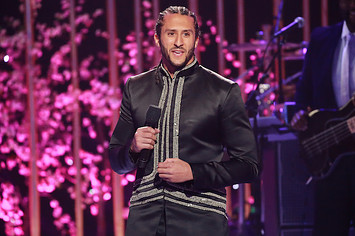 Colin Kaepernick speaks onstage during VH1's 3rd Annual 'Dear Mama: A Love Letter To Moms.'