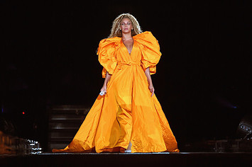 Beyonce performs onstage during the 'On The Run II' Tour.