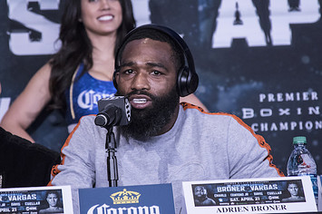 Adrien Broner at a press conference