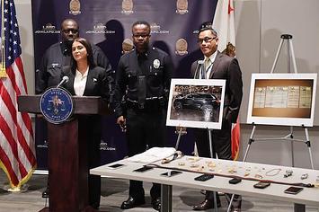 LAPD press conference after thwarted burglary plot