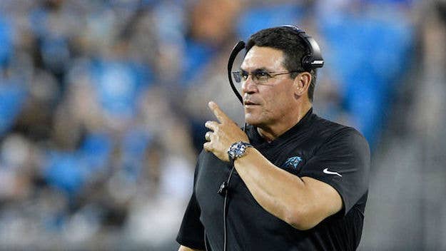 Panthers head coach Ron Rivera had no interest in talking about Eric Reid's pregame protest following the Panthers' win on Sunday.