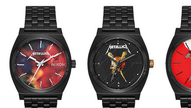 Nixon and Metallica have joined forces to deliver an eight-piece watch collection that channels the bands metal energy.