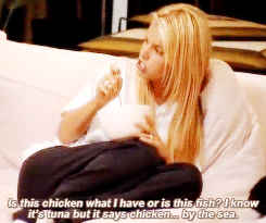 Jessica Simpson asking if Chicken by the Sea is chicken or fish