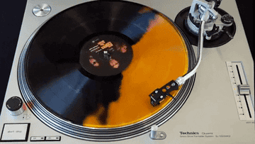 Vinyl spinning on a record player