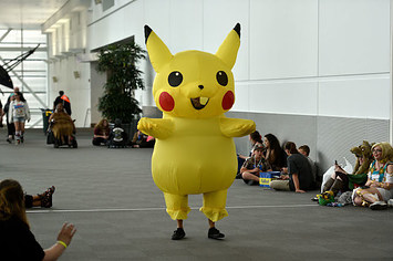 A Pikachu costume at Denver Comic Con 2018.