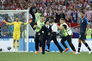 Pussy Riot intrusion during the 2018 FIFA World Cup Russia Final