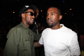 This is a picture of Kanye West and Kid Cudi.