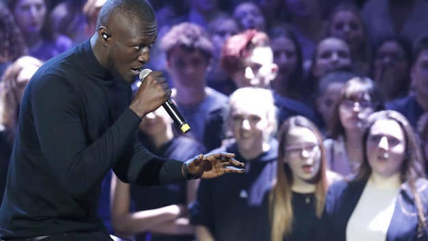 Stormzy had to catch a pivotal moment of the England vs. Colombia match during his Merky Festival performance Tuesday. He then launched into an extra-hype rendition of "Big for Your Boots."