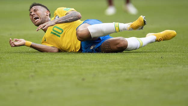 Neymar got meme-ed on social media after rolling around in a Monday World Cup contest against Mexico.