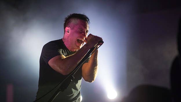The Nine Inch Nails frontman accused Kanye and the Weekend of copying elements from his band's "immersive" live performance setup. 