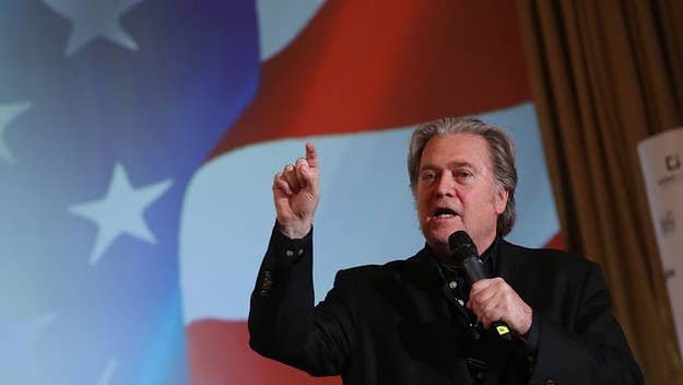 On Saturday, former chief strategist to President Trump Steve Bannon was shopping at an independent bookstore in Richmond, Virginia, when a customer approached him and called him "piece of trash."