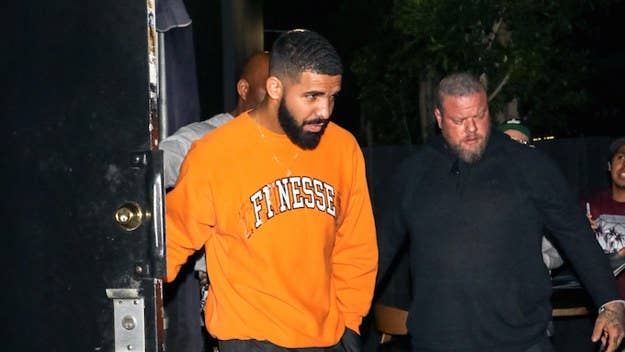 Drake really did finesse the word "finesse" out of Tennessee in this vintage crewneck sweater, but he didn't do it himself. icantdecide is the brand behind his latest fit, and they've got the whole ironic statement thing down. 