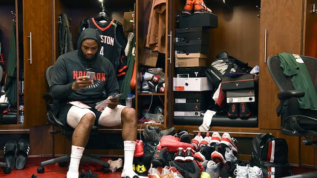 P.J. Tucker was named the Sneaker Champ this year in the NBA, and he reveals that he spent close to $200k on shoes this past season, talks about getting offered a sneaker deal, and whether or not him and Nick Young have a sneaker rivalry.