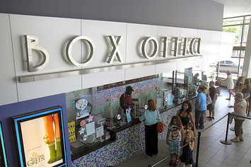 A box office at a movie theater.