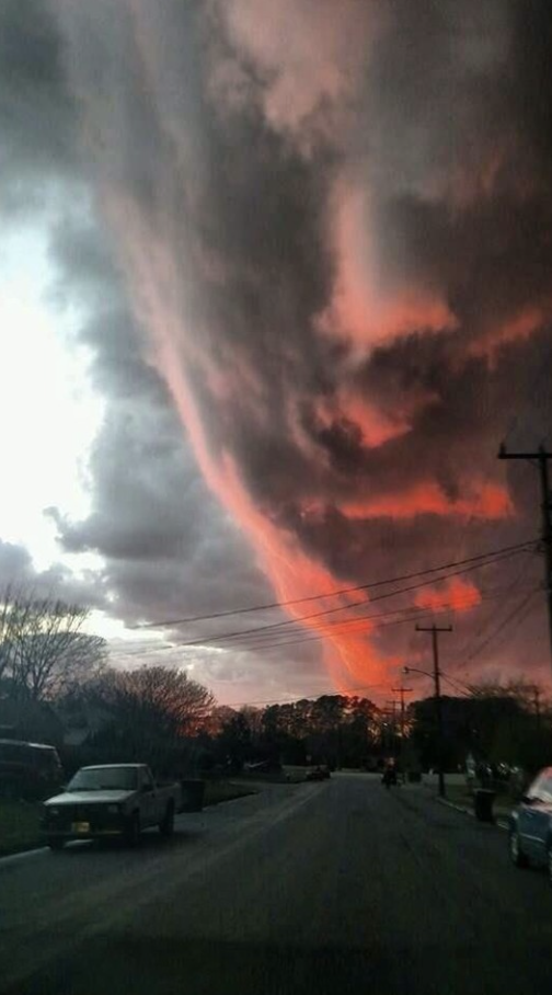 Red, scary clouds