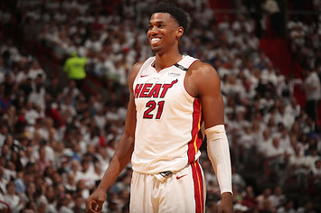Hassan Whiteside #21 of the Miami Heat.